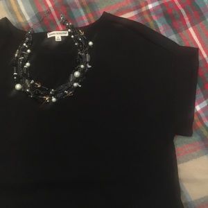 Black Zenana Outfitters Tunic with Cuffed Sleeves